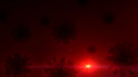 Dark Red Coronavirus Background Stock Footage 127458577