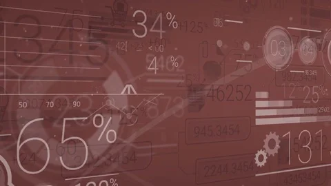 Dark Red Corporate Background With Abstract Elements Of Infographics Stock Footage 71481043