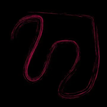 Dark red curved line on a black background Stock Illustration