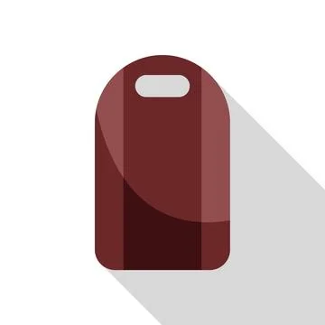 Dark red cutting board with rounded corners and hanging hole Stock Illustration