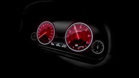 Dark red dashboard animation in 3d Stock Footage 235672613
