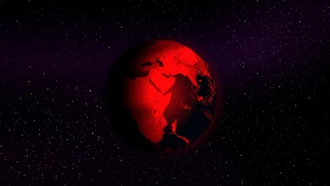 Dark red earth spinning slow Stock Footage 102533128