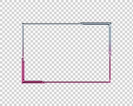 Dark red frame with white empty space center frame transparent background border イラスト素材