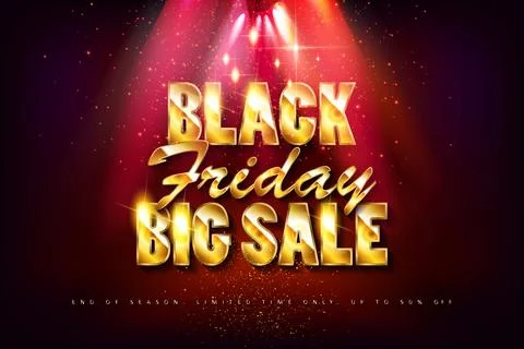 Dark red friday luxury poster. Stock Illustration
