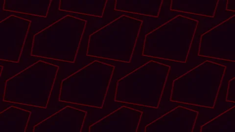 Dark red geometric pentagon pattern background animation for modern design Stock Footage 334140220