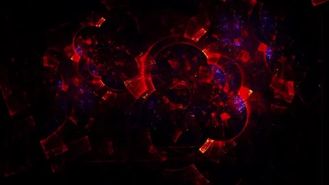 Dark Red Glowing Hexagon Grid Motion Stockbeeldmateriaal 348863632