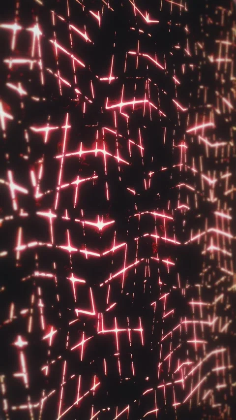 Dark red glowing neon grid network digital background Stock Footage 345202590