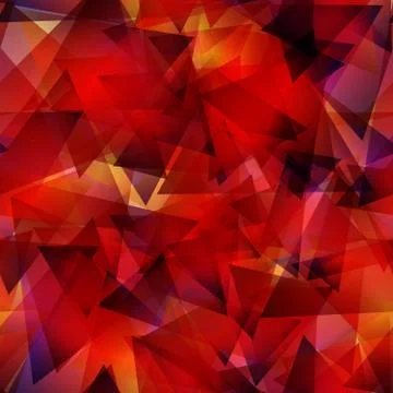 Dark red gradient triangle mosaic template. Glitter abstract illustration Stock Illustration