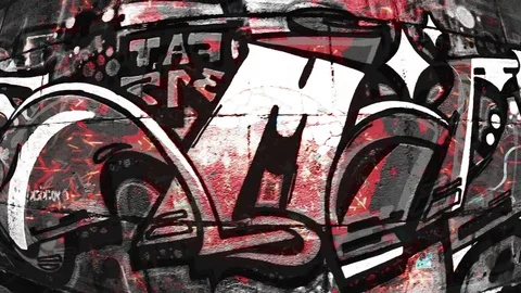 Dark Red Graffiti Mix Video stock 71782449