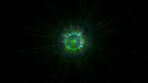 Dark red green 4k lights effects 3d illustration disco concert visual motion Stock Footage 160815124