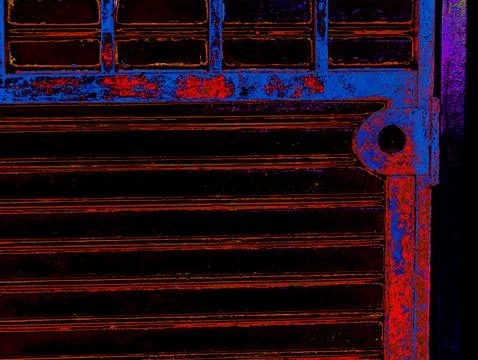 Dark Red Grunge Horizontal Stripe Metal Surface with Rust Texture Abstract .. Stock Photos