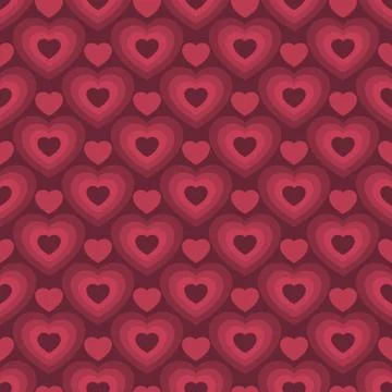 Dark red hearts Stock Illustration