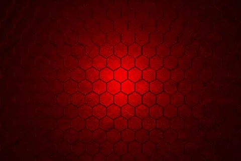 Dark red hexagon background and real texture Stock Illustration