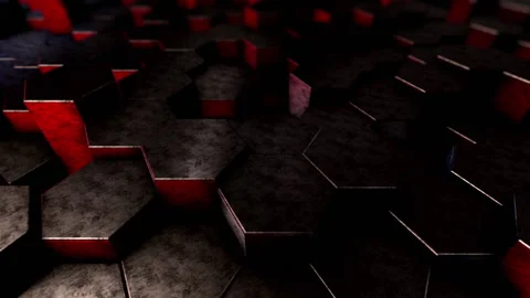 Dark Red Hexagons Video stock 170446827