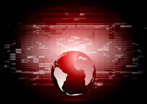 Dark red hi-tech background with globe Dark red hi-tech background with gl... 스톡 사진