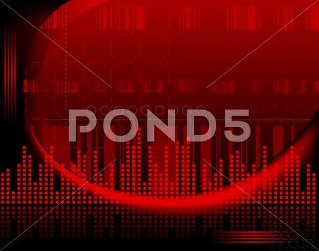 Dark red high tech composition Stock Illustration