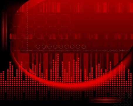Dark red high tech composition Stock Illustration