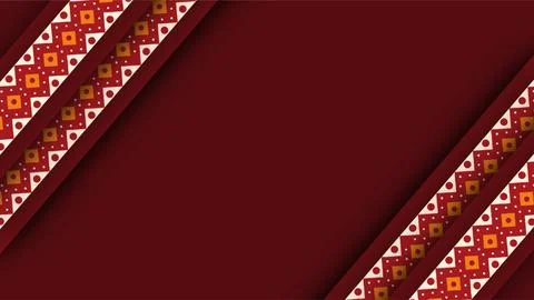 Dark Red Hispanic Heritage Background with Traditional Geometric Pattern Bo.. Stock Illustration