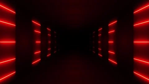 Dark Red Laser Tunnel Background 4K Loop Stock Footage 300055201