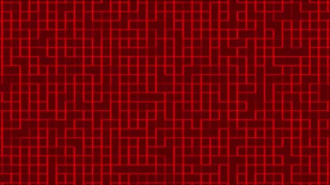 Dark Red Maze Pattern Animation - grid background Video stock 290155456