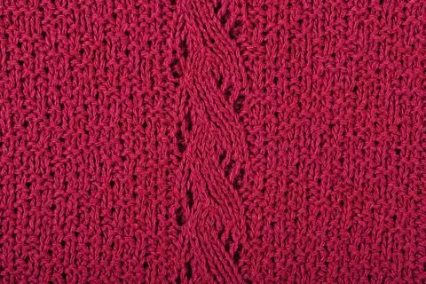 Dark red openwork stockinet background texture Stock Photos