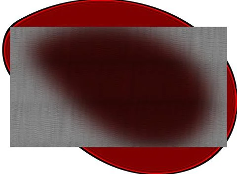 Dark red oval glow on grainy texture, Monochromatic frame with dark center, M Stock-Illustration