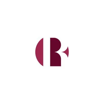 Dark red r icon vector logotype element Stock Illustration