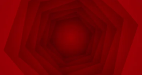 Dark red rotating hexagon background Stock Footage 168930772