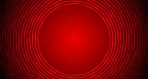 Dark red round lines abstract tech background Stock Illustration