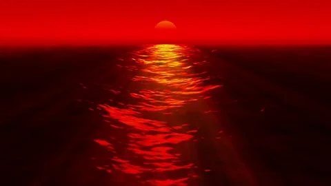 Dark Red Sea Stock Footage 81204528