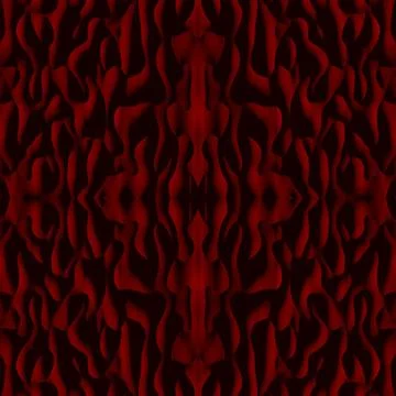 Dark red seamless abstraction with smooth, convex, vertical shapes.  Stock Illustration