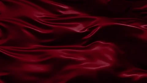 Dark Red Silk Fabric Waves Abstract Luxury Flowing Background Animation Vídeo Stock 341593024