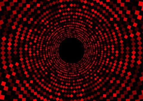 Dark red small rhombus dots abstract circular background Stock Illustration
