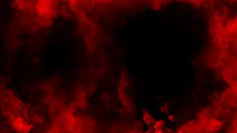 Dark red smoke or clouds screen frame backdrop - abstract 3D rendering Stock Illustration