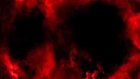 Dark red smoke or clouds screen frame bg - abstract 3D illustration Stockillustratie