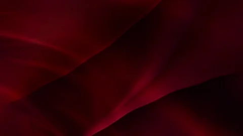 Dark red smoky fabric waves background, moody abstract seamless loop video for c Video stock 339544250