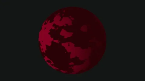 Dark red sphere animation pixelated surface black background 4k ultra hd. P.. Stock Footage 321587361