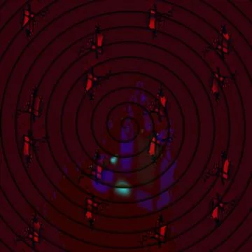 Dark red spiral Stock Illustration