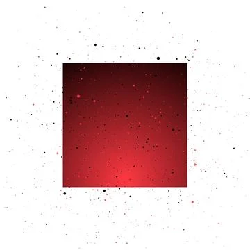 Dark red square and small dots abstract geometric background Stock Illustration