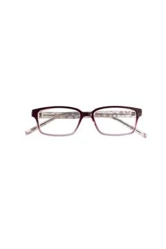 Dark red square eyeglass frames Stock Photos