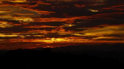 Dark Red Sunset Timelapse Stock Footage 37187559