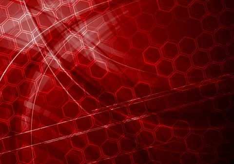 Dark red tech background Illustrazione stock