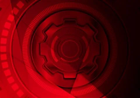 Dark red tech futuristic abstract background Stock Illustration