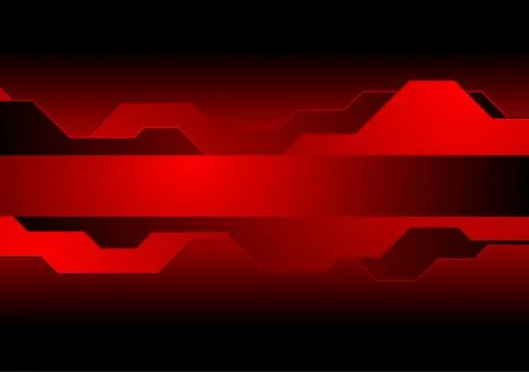 Dark red tech geometric abstract vector background Illustrazione stock