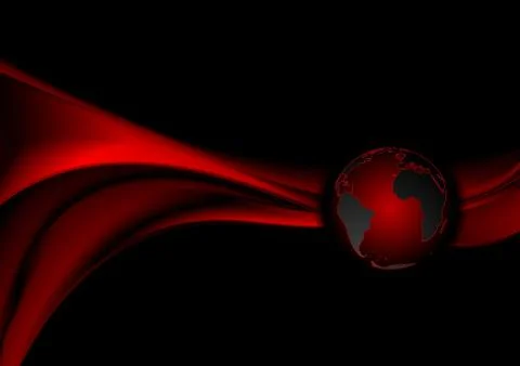 Dark red technology background with waves Stock Illustration