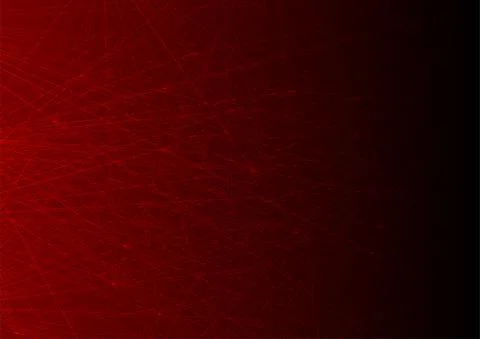 Dark red thin low poly network lines abstract technical background Illustrazione stock