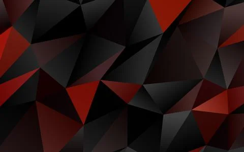 Dark Red vector abstract polygonal cover. Illustrazione stock