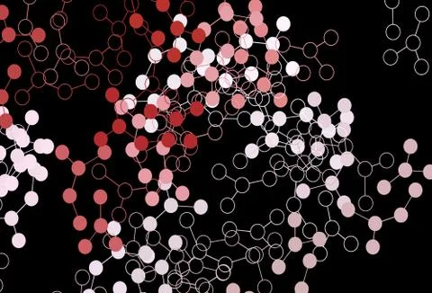 Dark Red vector backdrop with artificial intelligence data. Stock Illustration