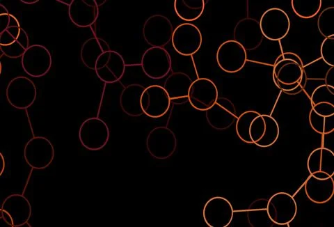 Dark Red vector backdrop with artificial intelligence data. 스톡 일러스트