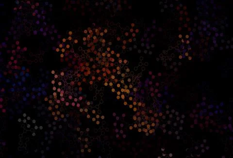 Dark Red vector backdrop with artificial intelligence data. 库存插图